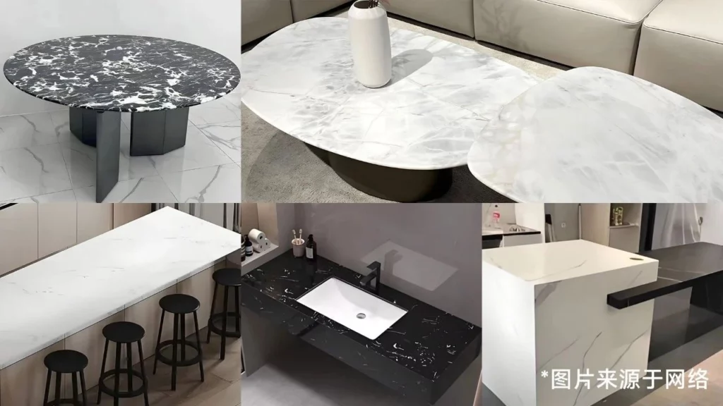 Mặt bàn thiết kế nghệ thuật, hình dáng tự do